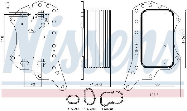Radiador óleo motor NISSENS ref. 91125