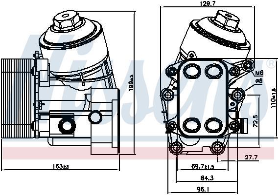 Radiador óleo motor NISSENS ref. 91154
