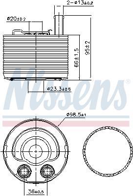 Radiateur d'huile moteur (Refroidisseur d'huile moteur) NISSENS 91177
