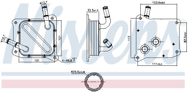 Radiador de aceite, transmisión automática NISSENS ref. 91181