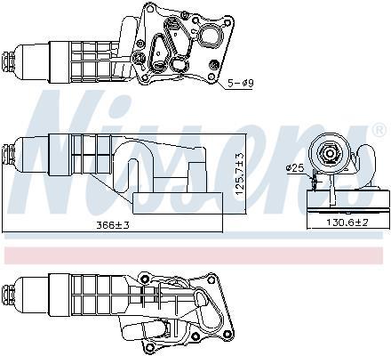 Radiateur d'huile moteur (Refroidisseur d'huile moteur) NISSENS 91197