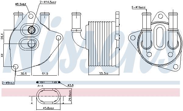 Radiateur d'huile moteur (Refroidisseur d'huile moteur) NISSENS ref. 91223