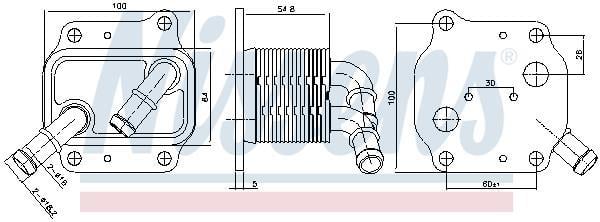 Radiateur d'huile moteur (Refroidisseur d'huile moteur) NISSENS ref. 91231