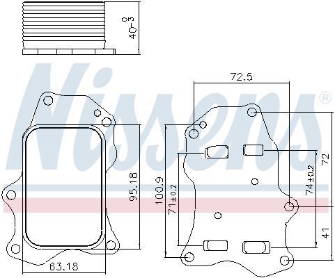 Radiateur d'huile moteur (Refroidisseur d'huile moteur) NISSENS 91234