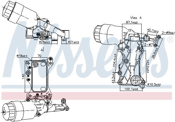Radiador óleo motor NISSENS ref. 91241