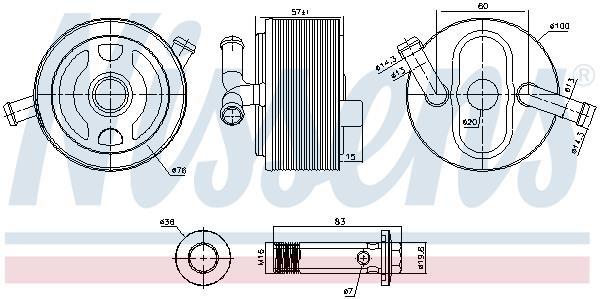 Radiador óleo motor NISSENS ref. 91243