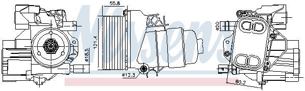Radiateur d'huile moteur (Refroidisseur d'huile moteur) NISSENS 91244