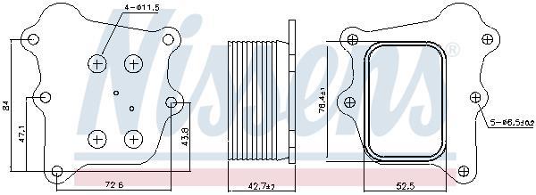 Radiateur d'huile moteur (Refroidisseur d'huile moteur) NISSENS ref. 91250