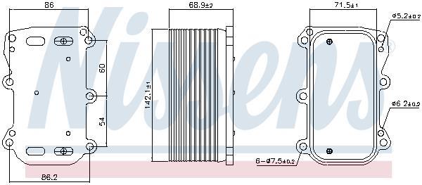 Radiateur d'huile moteur (Refroidisseur d'huile moteur) NISSENS 91253