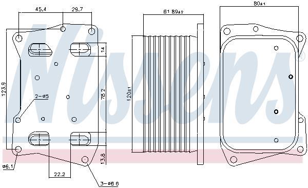 Radiateur d'huile moteur (Refroidisseur d'huile moteur) NISSENS ref. 91274
