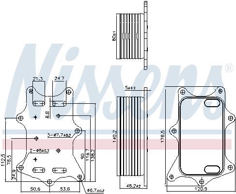Radiador óleo motor NISSENS ref. 91275