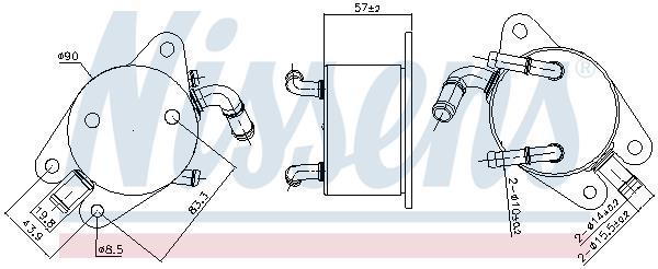 Radiateur d'huile de boîte automatique NISSENS 91291