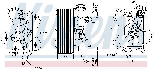 Radiador óleo motor NISSENS ref. 91299