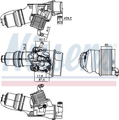 Radiador óleo motor NISSENS ref. 91309