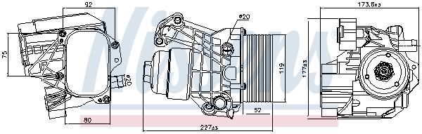 Radiador óleo motor NISSENS ref. 91312