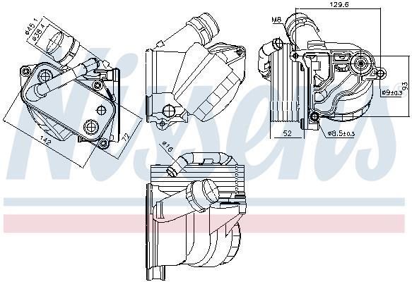 Radiador óleo motor NISSENS ref. 91322