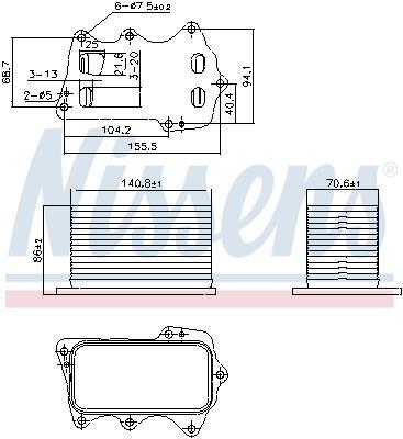 Radiador óleo motor NISSENS ref. 91359