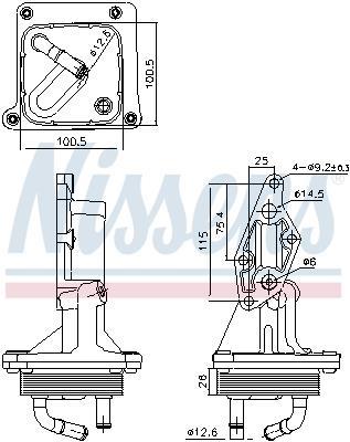 Radiador óleo motor NISSENS ref. 91375