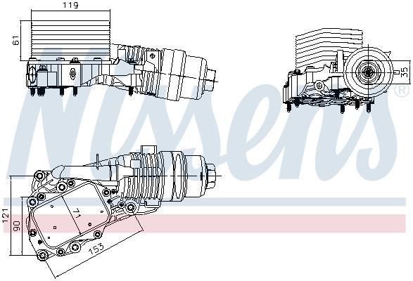 Radiador óleo motor NISSENS 91400