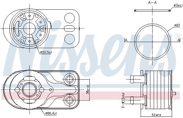 Radiador óleo motor NISSENS ref. 91422
