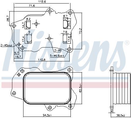 Radiateur d'huile moteur (Refroidisseur d'huile moteur) NISSENS 91426