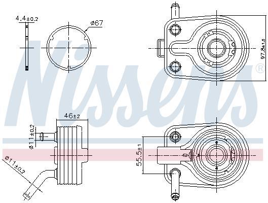 Radiador óleo motor NISSENS ref. 91447