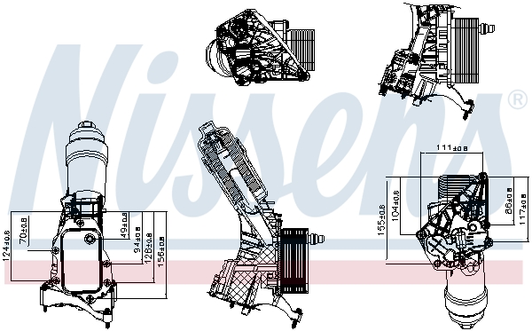 Radiateur d'huile moteur (Refroidisseur d'huile moteur) NISSENS ref. 91557