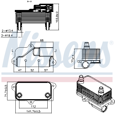 Radiateur d'huile de boîte automatique NISSENS 91575