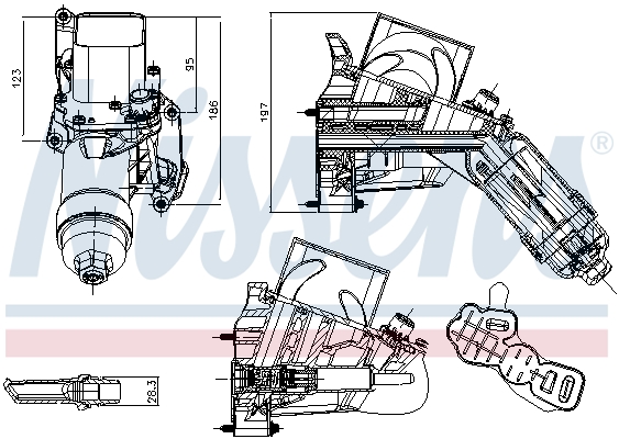 Radiador óleo motor NISSENS 91722