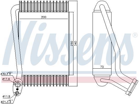 Evaporateur climatisation NISSENS 92143