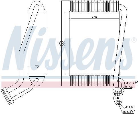 Evaporador de ar condicionado NISSENS ref. 92144
