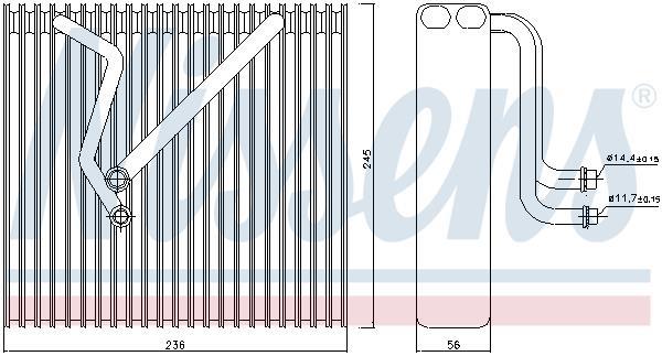 Evaporateur climatisation NISSENS ref. 92163