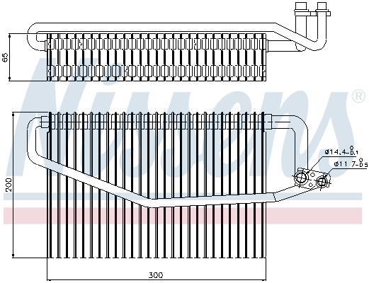 Evaporador de ar condicionado NISSENS ref. 92173