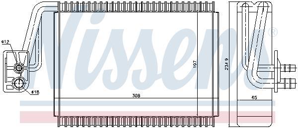 Evaporador de ar condicionado NISSENS ref. 92174