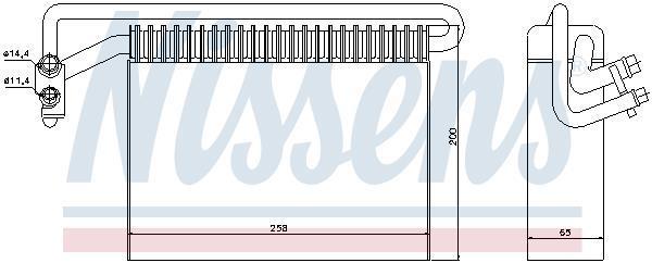 Evaporador de ar condicionado NISSENS ref. 92177