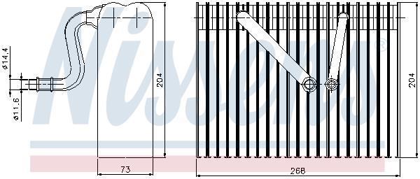Evaporador de ar condicionado NISSENS ref. 92183
