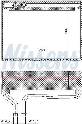 Evaporador de ar condicionado NISSENS ref. 92186