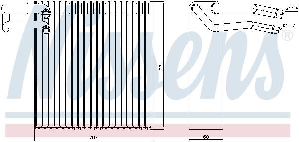 Evaporador de ar condicionado NISSENS ref. 92188