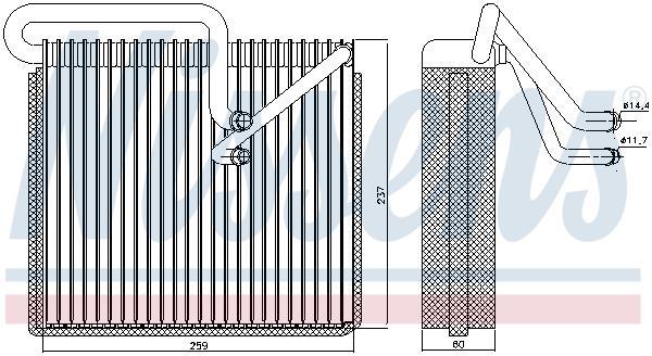 Evaporateur climatisation NISSENS ref. 92190