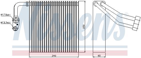 Evaporador de ar condicionado NISSENS ref. 92195