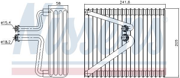 Evaporador de ar condicionado NISSENS ref. 92206