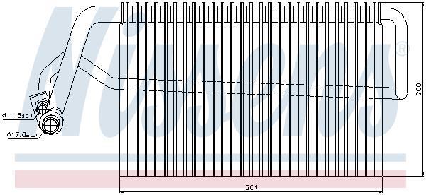 Evaporador de ar condicionado NISSENS ref. 92221