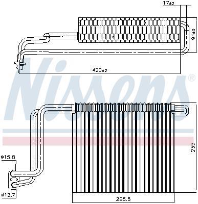 Evaporador de ar condicionado NISSENS ref. 92248