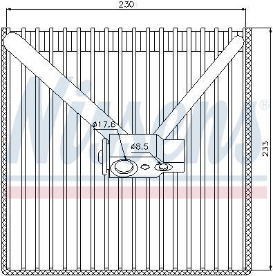 Evaporador de ar condicionado NISSENS ref. 92250