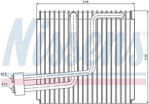Evaporador de ar condicionado NISSENS ref. 92265