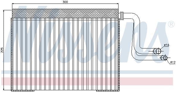 Evaporador de ar condicionado NISSENS ref. 92268