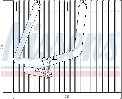Evaporador de ar condicionado NISSENS ref. 92270