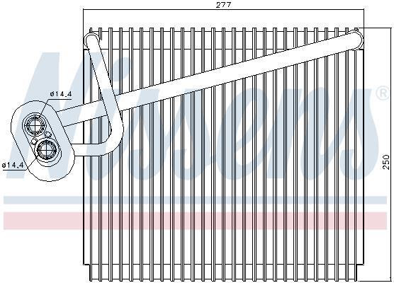 Evaporador de ar condicionado NISSENS ref. 92289