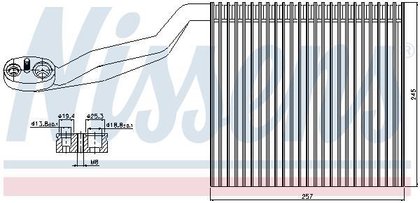 Evaporador de ar condicionado NISSENS ref. 92294