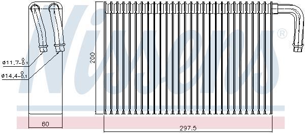 Evaporador de ar condicionado NISSENS ref. 92298